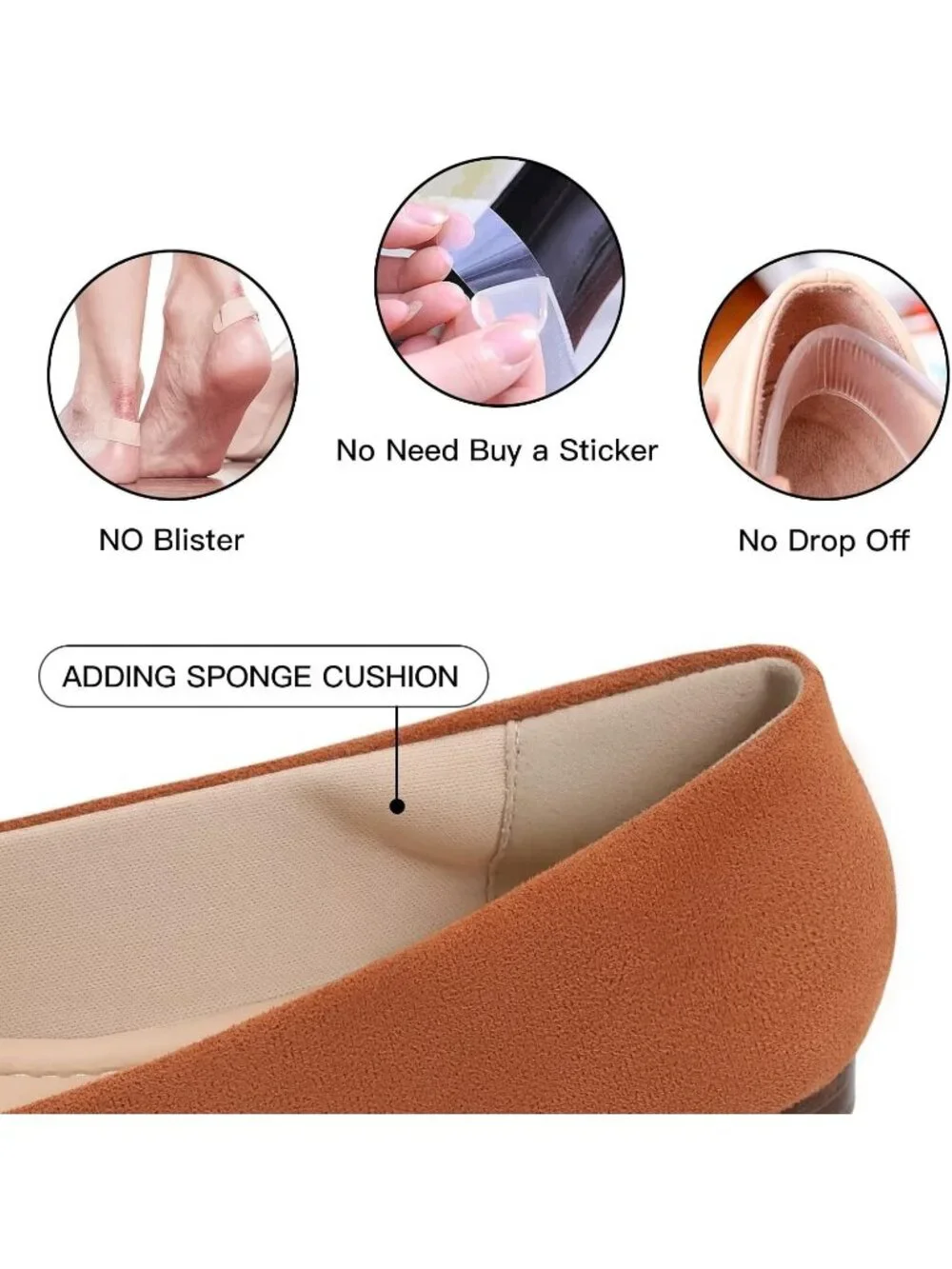 Women's Tan Suede Comfortable Pointed Toe Memory Foam Casual Slip On Flat Shoes